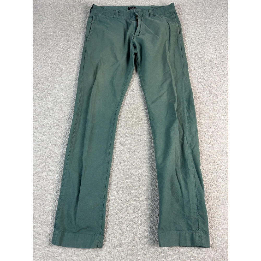 J.Crew Sun‎ Faded Pants Mens 30x32 Green Chino 100% Cotton Straight Leg